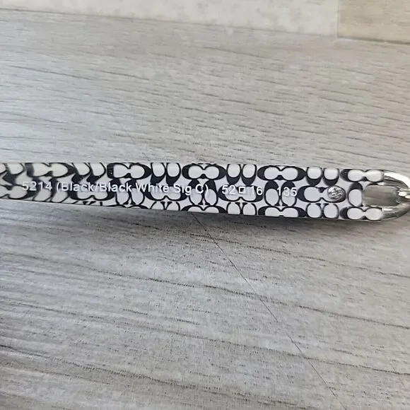 Coach HC 6052 5214 Fannie Black White Sig C Eyeglasses FRAMES ONLY 52-16-135 - Picture 6 of 12